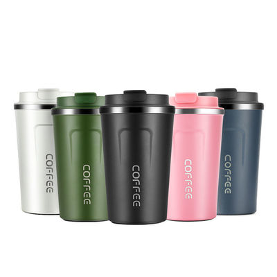 LID 12/17 oz Dubbelwand 18/8 Thermos Koffie Vacuüm Geïsoleerd Reis Roestvrij staal Koffiekop