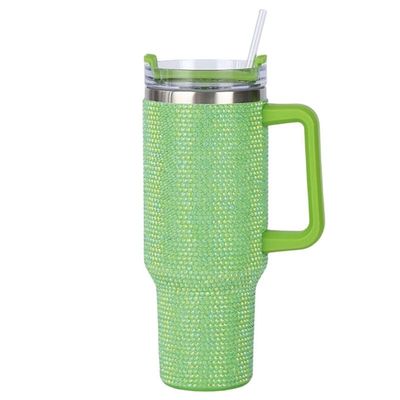 40oz Rhinestone Studded Tumbler Cup met Handvat en Straw Double Walled Construction