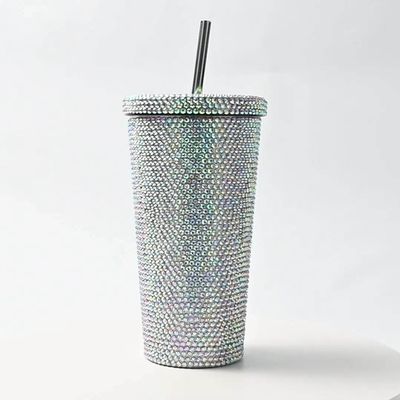 Stocked 500ml roestvrij staal vacuüm geïsoleerde koffie tumbler met deksel stro en stro