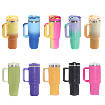 Custom Logo 40 Oz Dubbelwand roestvrij staal reis tumblers Handle voor gemakkelijk reizen