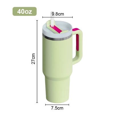 Leekproof 40oz roestvrij staal handvat cup tumbler voor reizen en buitenactiviteiten