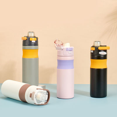 Vlekkeloos staal 580 ml sportwaterfles met stro ideaal voor alle avonturen in de buitenlucht