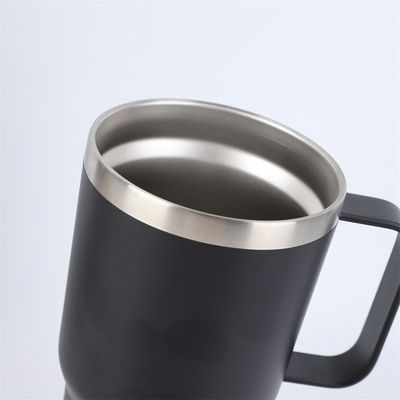 30oz tumbler met handvat dubbele wand vacuüm geïsoleerde reisbeker