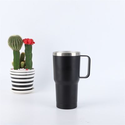 Dubbele wand roestvrij staal tumbler 30oz vacuüm geïsoleerde reis mok met handgreep