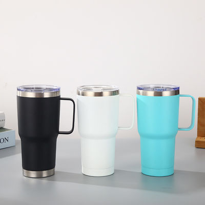 Poeder bekleed 20 oz roestvrij staal tumbler beker met handvat voedsel veilig en duurzaam