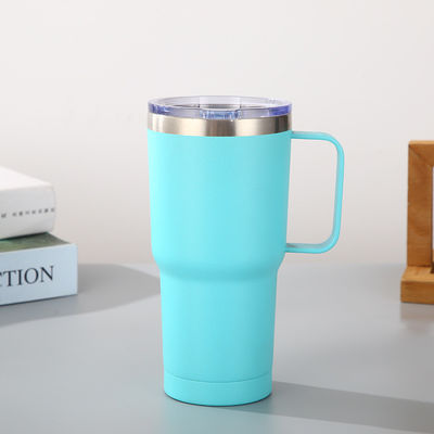 Poeder bekleed 20 oz roestvrij staal tumbler beker met handvat voedsel veilig en duurzaam