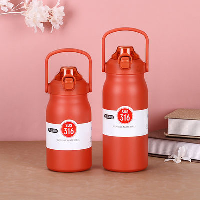 Buitenwaterfles met draagbare handgreep en bounce cover accepteert aangepaste kleuren