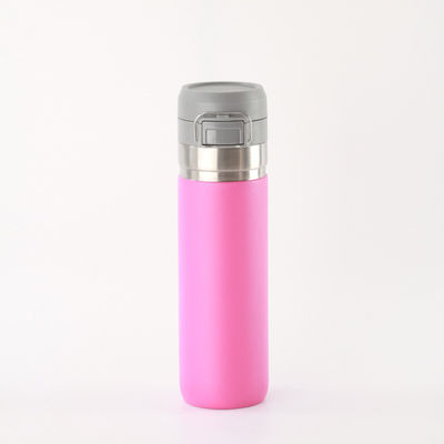 Koffie, thee, water, 700 ml dubbele wand ruwstaal vacuümfles met aangepast logo.