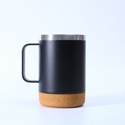 Beste verkoop Dubbelwand geïsoleerde roestvrijstalen koffiebeker met kurkbodem en handvat