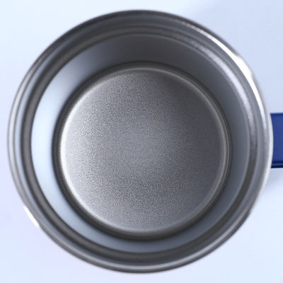Roestvrij staal 12 ounce Matte Zwarte mok met kurk bodem en schuif slot deksel Perfect