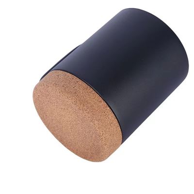 Roestvrij staal 12 ounce Matte Zwarte mok met kurk bodem en schuif slot deksel Perfect