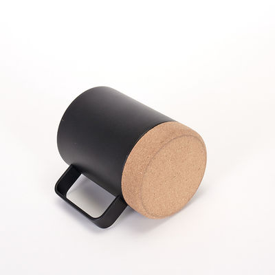 12oz / 16oz Matte Zwarte roestvrij staal kurk bodem mok Customized kleur Contemporary Design