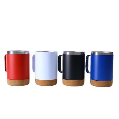 12oz / 16oz Matte Zwarte roestvrij staal kurk bodem mok Customized kleur Contemporary Design