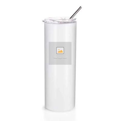 Kerst 20 oz Skinny Beer Tumbler Geïsoleerde roestvrijstalen tumbler bekers met stro