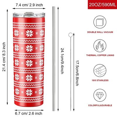 20oz Sublimatie Tumblers Gelegenheid Giveaway Custom Logo Bulk Kerst koffiebeker