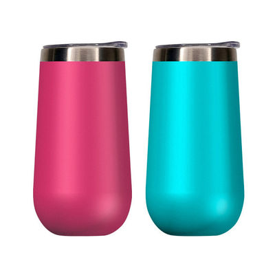 In voorraad 6oz Stemless Champagne Flutes Tumbler 10oz Kids Sublimatie Koffiebeker Vacuum Geïsoleerde bekers