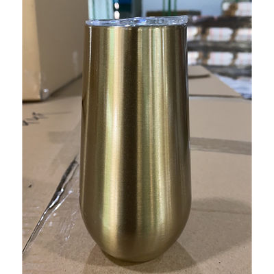 In voorraad 6oz Stemless Champagne Flutes Tumbler 10oz Kids Sublimatie Koffiebeker Vacuum Geïsoleerde bekers