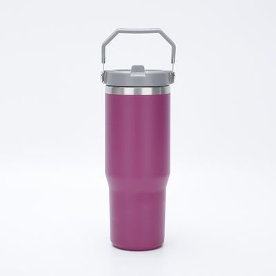 Roestvrij staal Flip Straw Tumbler 30 oz Capaciteit BPA vrij Matte gekleurde populaire keuze
